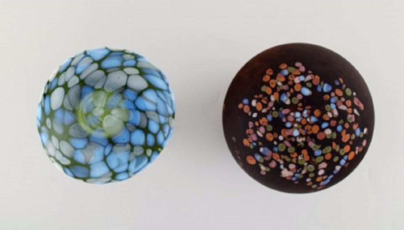 Ahlefeldt-Laurvig and Monica Backström, Three Mushrooms in Art Glass In Good Condition In Copenhagen, DK