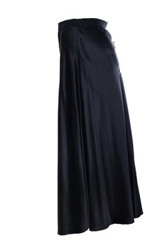 Ahlvar gallery, black silk midi skirt