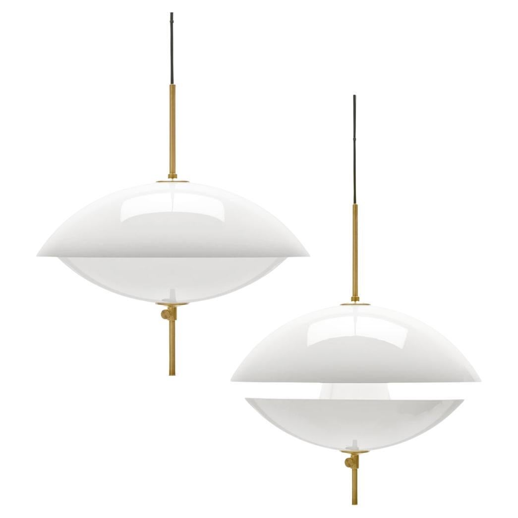 Ciondolo "Vongola" grande di Ahm e Lund in vetro opalino soffiato a bocca per Fritz Hansen