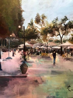 "Following Her" Abstract Painting 47" x 39" inch by Ahmed Dafrawy