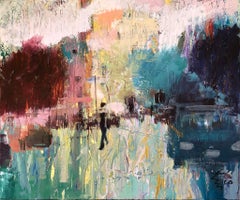 "La grâce de Sa Majesté" Peinture figurative 39" x 47" pouces par Ahmed Dafrawy