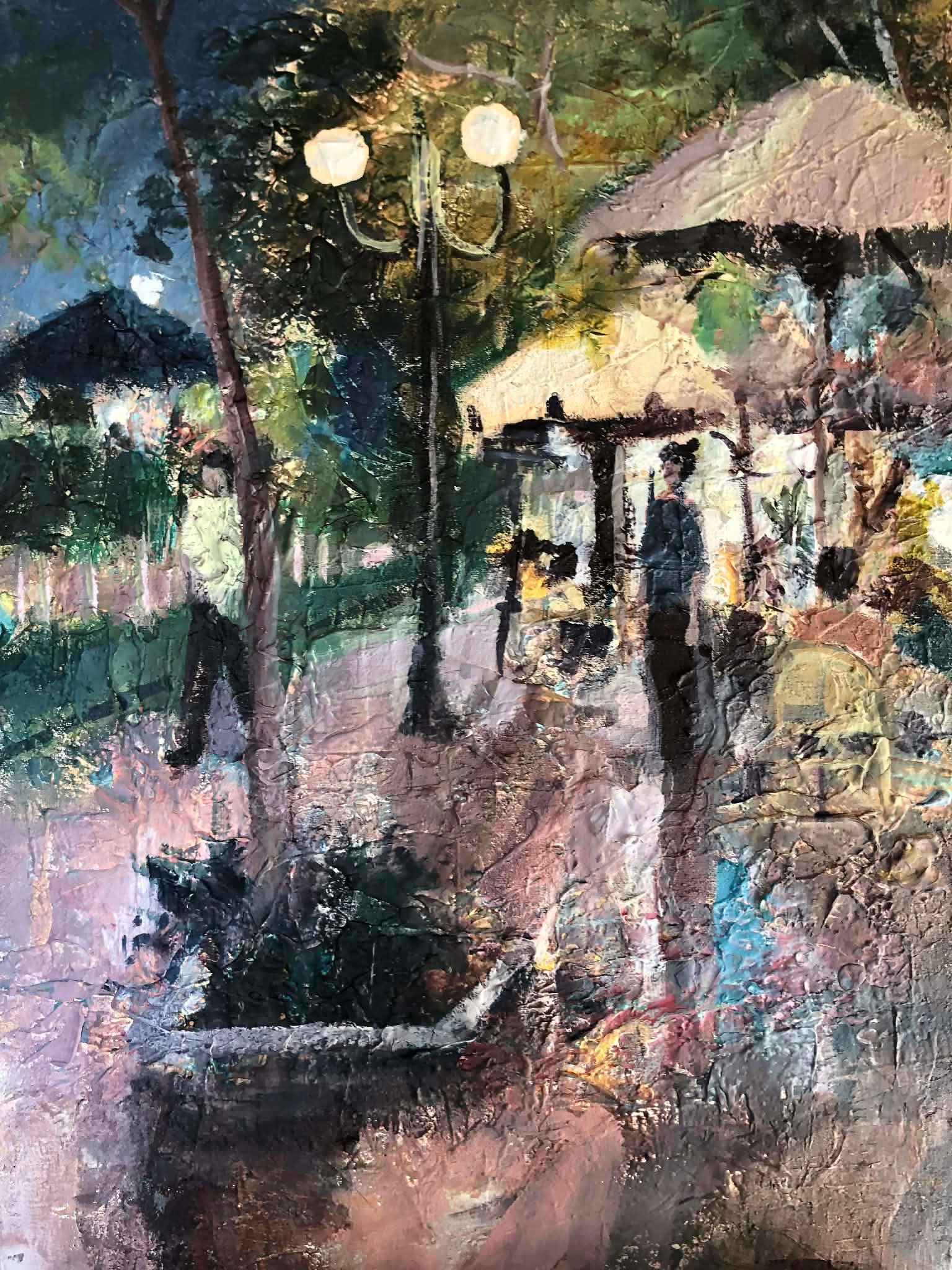 "In Her Element" Peinture abstraite 31.5" x 24" inch by Ahmed Dafrawy