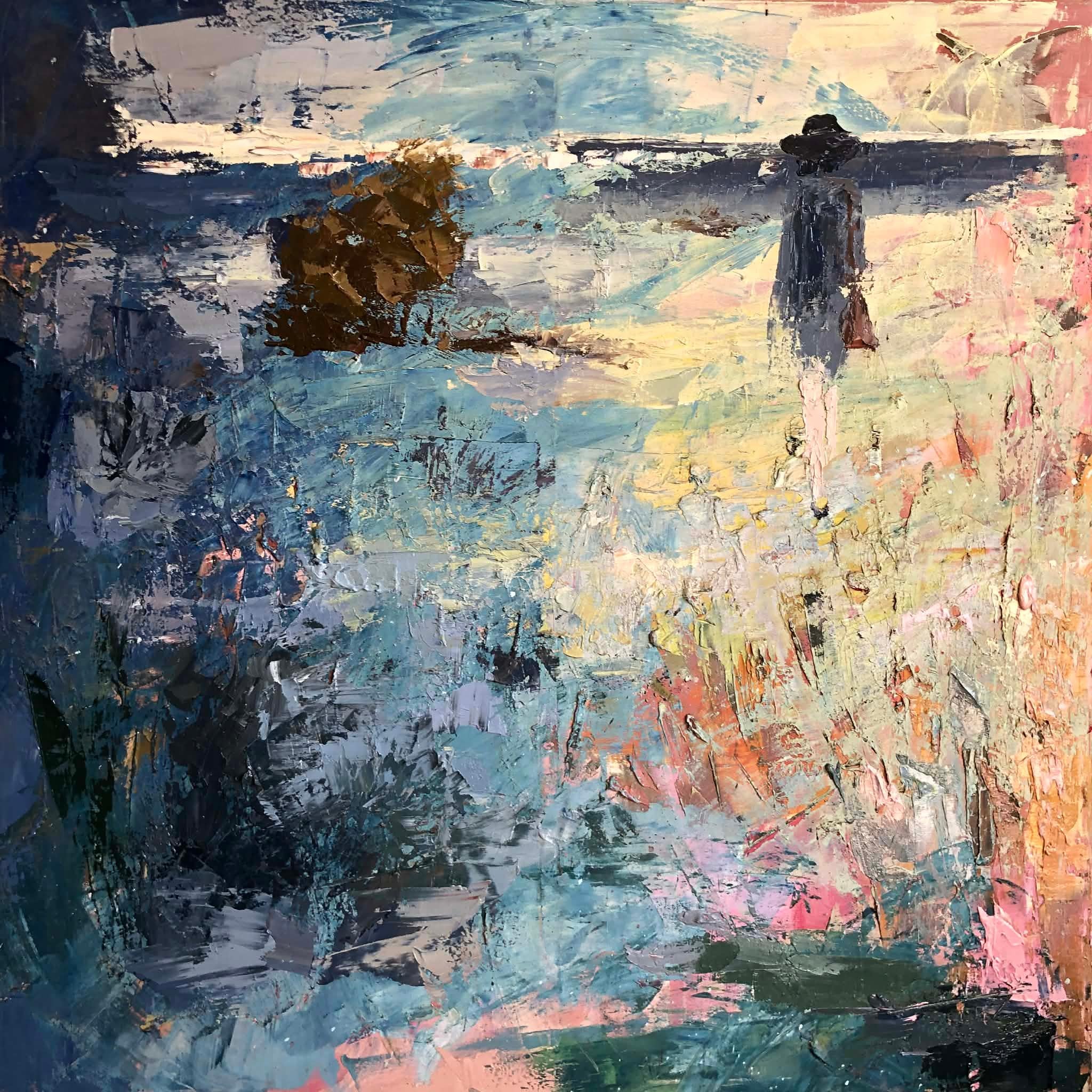"Intimacy with the Unknown" Abstract Oil Painting 39" x 39" in by Ahmed Dafrawy

Dafrawy’s fine arts academic background started in 2014 when he received the certificate of drawing course completion from the Faculty of Art &amp; Education located in