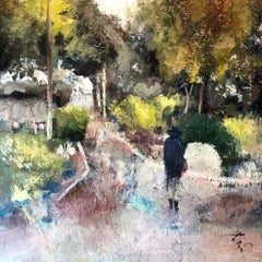"Paradisio" Abstract Painting 47" x 47" inch by Ahmed Dafrawy
