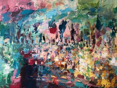 "Ohne Titel 1" Abstrakte Malerei 55" x 79" Zoll von Ahmed Dafrawy 