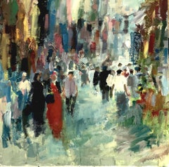 „Ohne Titel 118“ Gemälde 39“ x 39“ Zoll von Ahmed Dafrawy 