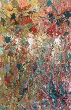"Untitled 27" Abstract Painting 67" x 43" inch by Ahmed Dafrawy