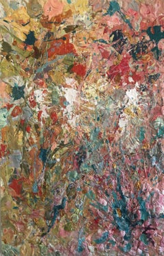 "Untitled 27" Abstract Painting 67" x 43" inch by Ahmed Dafrawy 