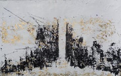 "Duality" Mixed Media Painting 39" x 63" inch by Ahmed Farid