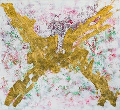 "Golden Cross" Painting 59" x 75" inch by Ahmed Farid