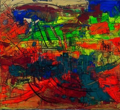 "Invigorate I" Painting 71" x 79" inch by Ahmed Farid 