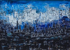 "Restless Universe" Mixed media Painting 20" x 28" inch by Ahmed Farid
