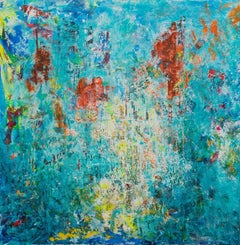 "TEAL" Painting 79" x 79" inch by Ahmed Farid 