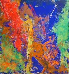 "Tectonic" Abstract Mixed Media Painting 79" x 71" inch by Ahmed Farid