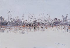 "Tundra II" Abstract Mixed Media Painting 39" x 59" inch by Ahmed Farid