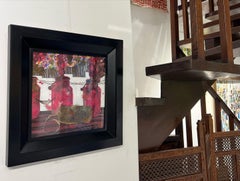 "Still Life with Yarn" (FRAMED) Still Life Painting 16" x 16" in by Ahmed Saber