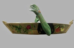 „Soul Boat II“ Figurative Skulptur 12" x 43" x 7" Zoll von Ahmed Saber