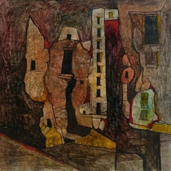"Composition abstraite 11" Peinture abstraite 8" x 8" pouces par Ahmed Yousry