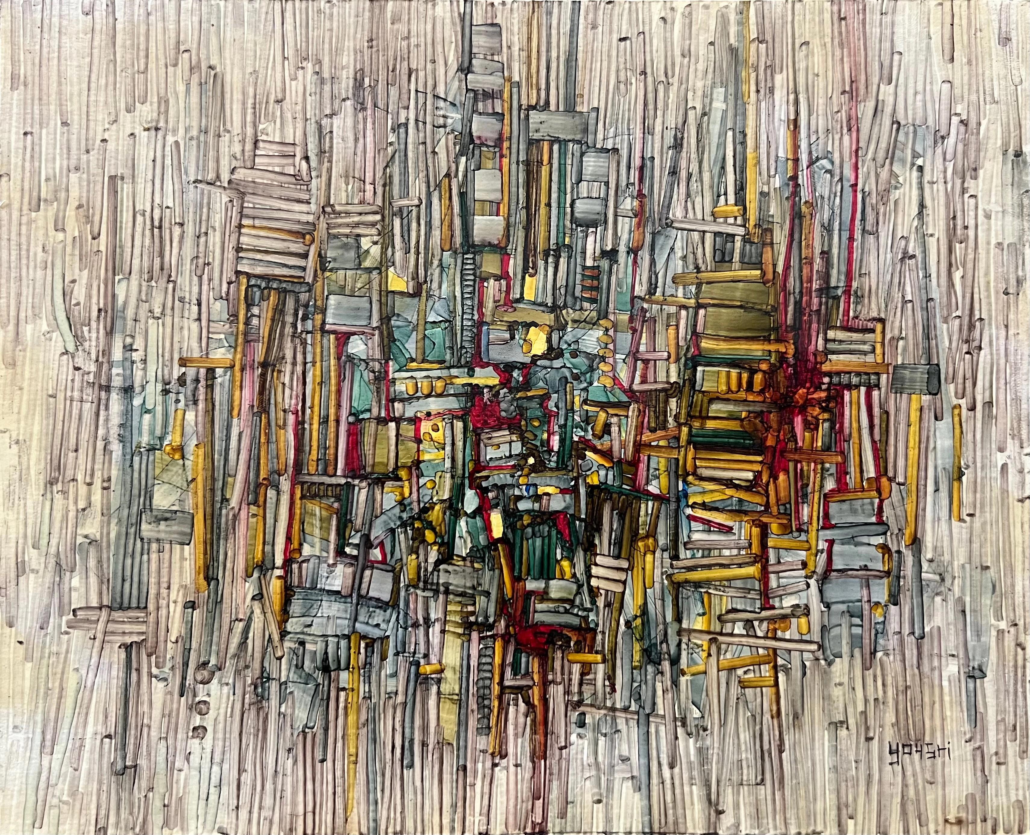 "Abstrakte Komposition 14" Gemälde 8" x 10" Zoll von Ahmed Yousry

Medium: Acryl und Tinte auf Karton

Ahmed Yousry wurde 1993 in Alexandria geboren. Im Jahr 2017 schloss er sein Studium an der Fakultät für Bildende Künste der Universität Alexandria