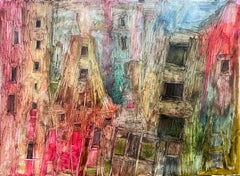 "Abstract Composition 2" Painting 10" x 14" inch by Ahmed Yousry