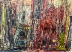 "Abstract Composition 8" Painting 10" x 14" inch by Ahmed Yousry