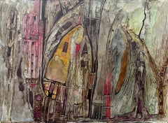 "Abstract Composition 9" Painting 10" x 14" inch by Ahmed Yousry