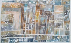 "Glyphen II" Abstrakte Malerei 20" x 28" Zoll von Ahmed Yousry