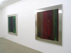 a112007-3 von Ahn Hyun-Ju – minimalistisches Gemälde, dunkelrot