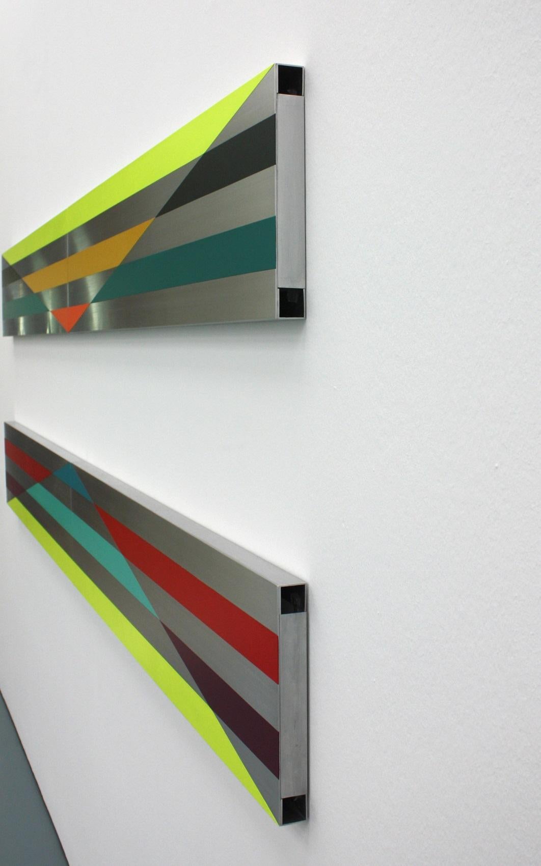 a310810 by Ahn Hyun-Ju - large minimalist painting, colorful, diptych For Sale 3