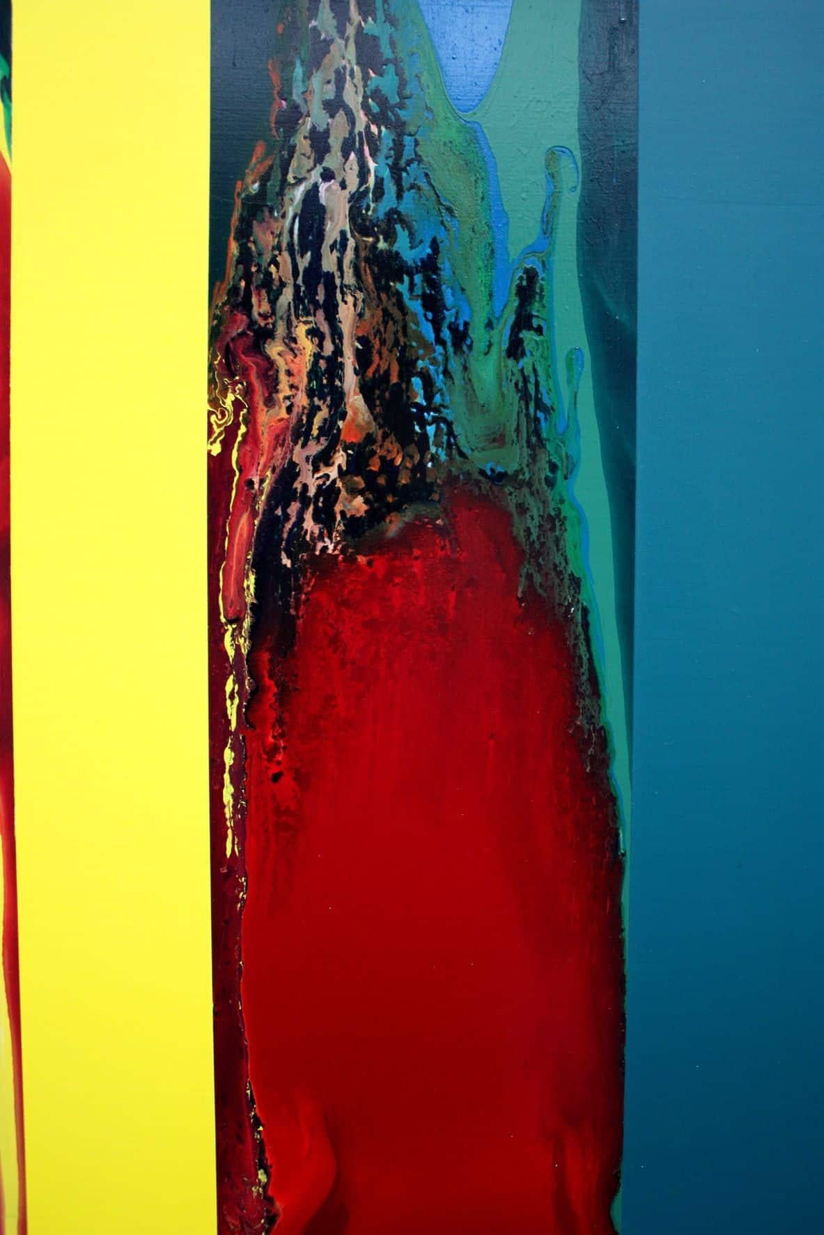 d0709-6 par Ahn Hyun-Ju - Peinture abstraite, minimalisme, couleurs vives, lignes en vente 3
