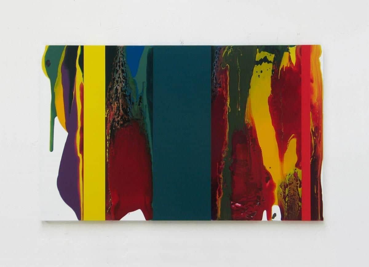 d0709-6c is a unique painting by contemporary artist Ahn Hyun-Ju. The painting is made with mixed media on aluminium, dimensions are 66 cm × 98 cm (26 × 38.6 in). 
The artwork is signed, sold unframed and comes with a certificate of