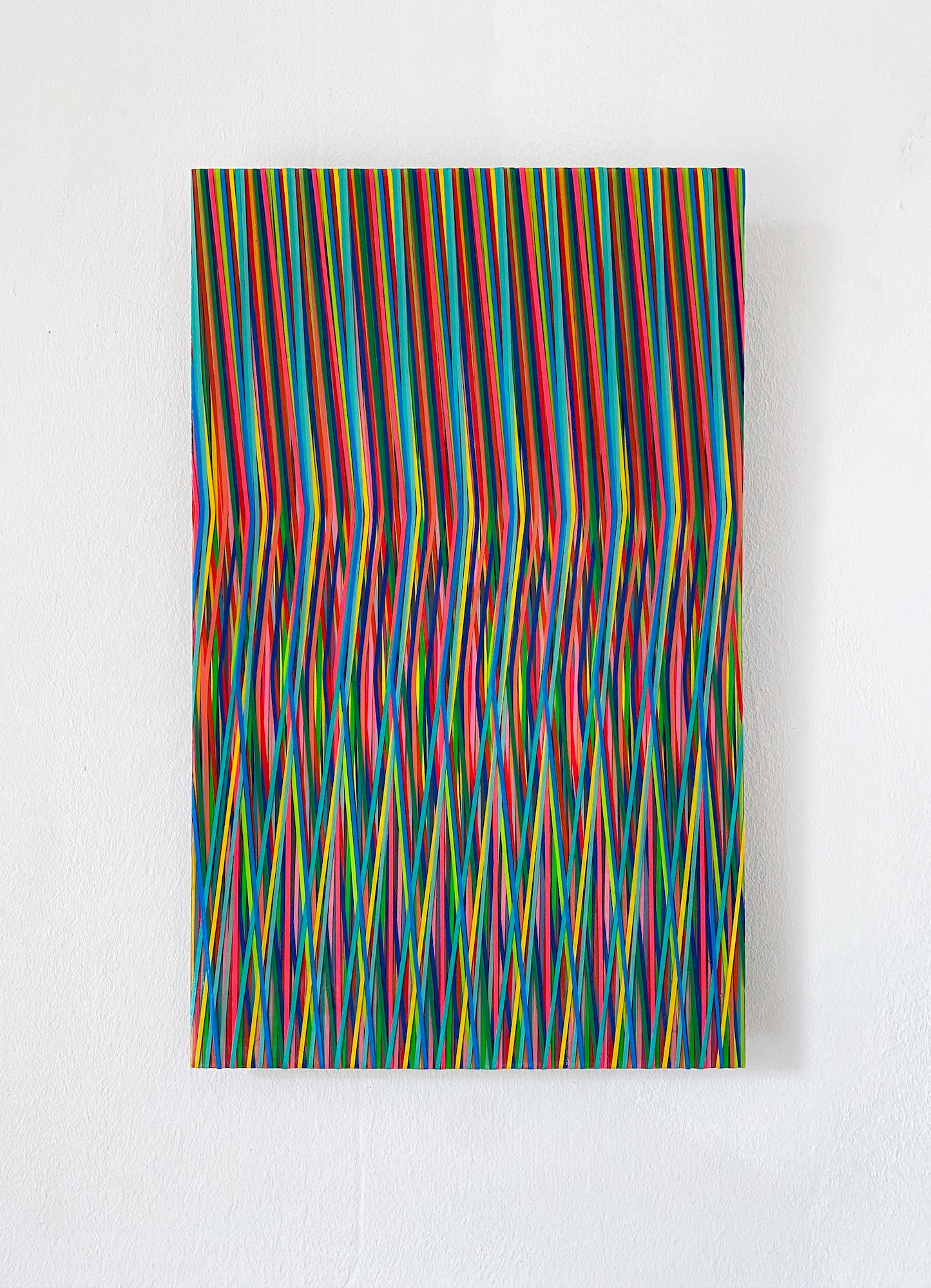 Line 0623-01 par Ahn Hyun-Ju - Peinture abstraite, minimalisme, couleurs vives en vente 2