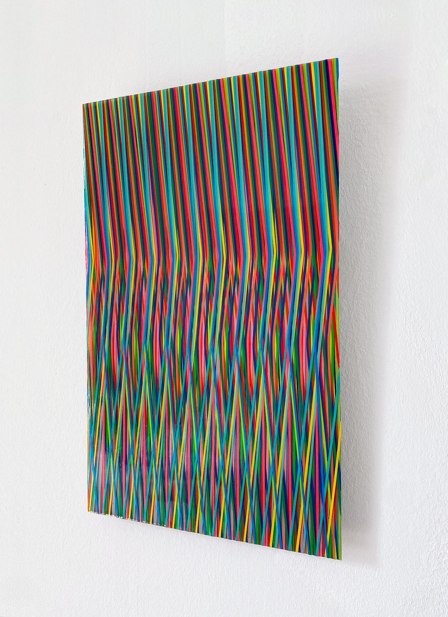 Line 0623-01 par Ahn Hyun-Ju - Peinture abstraite, minimalisme, couleurs vives en vente 3