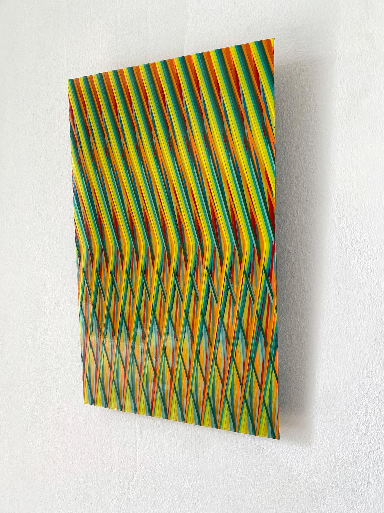 Line 0623-02 par Ahn Hyun-Ju - Peinture abstraite, minimalisme, couleurs vives en vente 3
