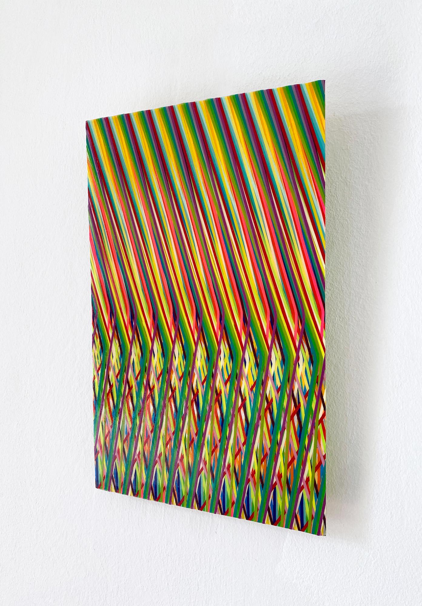 Line 0623-03 par Ahn Hyun-Ju - Peinture abstraite, minimalisme, couleurs vives en vente 3
