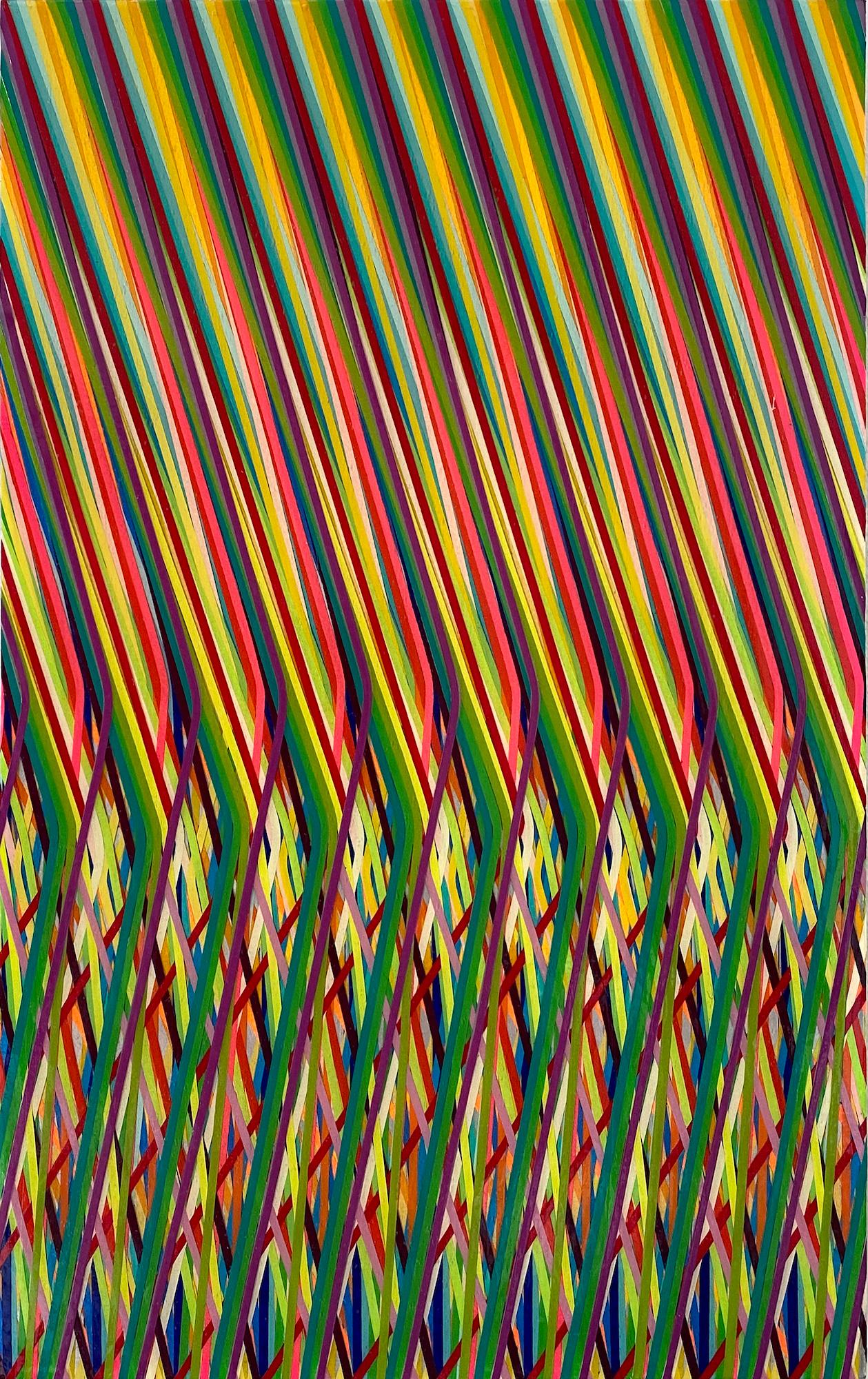 Line 0623-03 is a unique painting by contemporary artist Ahn Hyun-Ju. The painting is made with Polyester, pigments and acrylic on aluminium, dimensions are 52 × 32 × 2.7 cm (20.5 × 12.6 × 1.1 in). 
The artwork is signed, sold unframed and comes