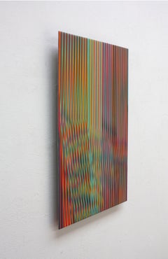 Line 1213-12 by Ahn Hyun-Ju - Abstract painting, minimalism, bright colors