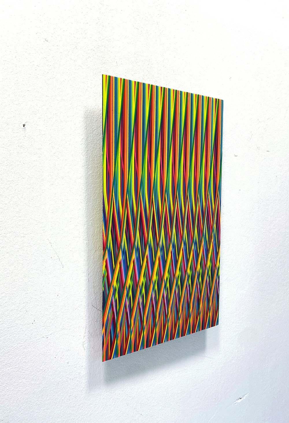Line 1222-01 par Ahn Hyun-Ju - Peinture abstraite, minimalisme, couleurs vives en vente 2