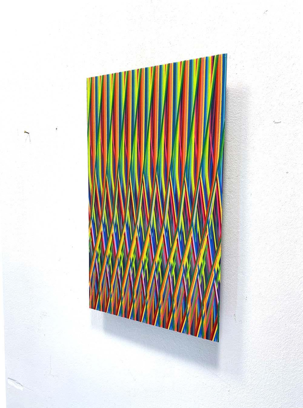 Line 1222-01 by Ahn Hyun-Ju - Abstract painting, minimalism, bright colours For Sale 3