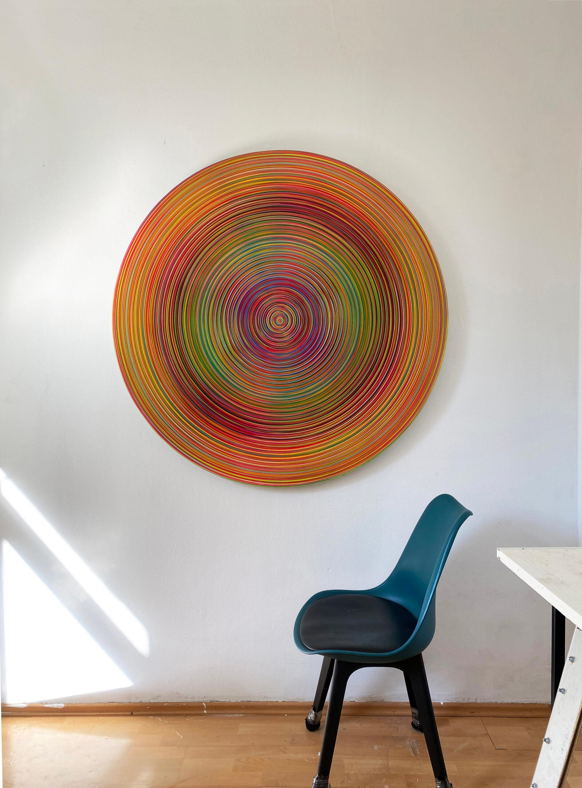 Supersaturación contenida nº 17 (Kintsugi) de Ahn Hyun-Ju - Pintura abstracta en venta 1