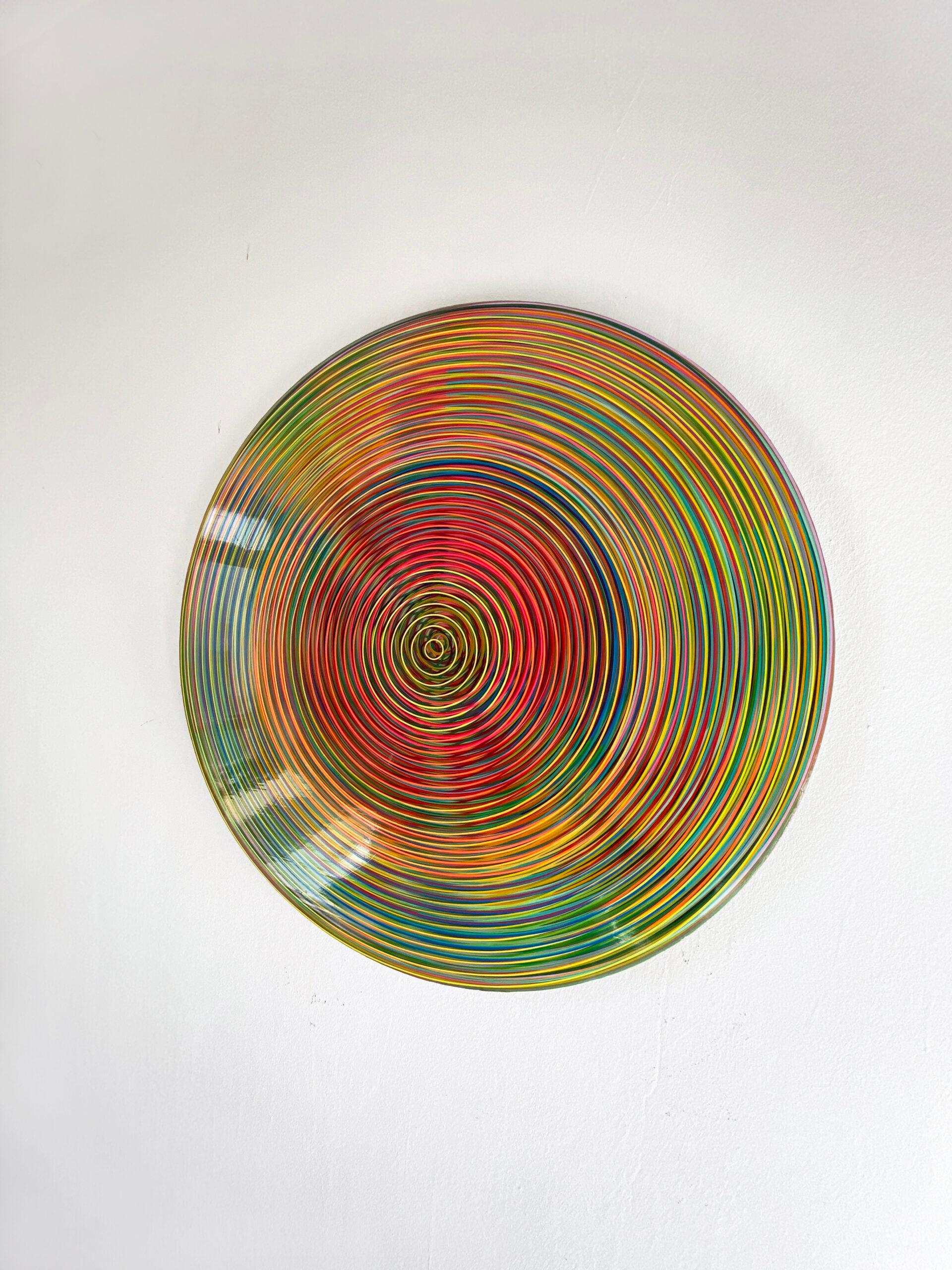 Restrained Supersaturation n°19 par Ahn Hyun-Ju - Peinture abstraite, cercle en vente 2