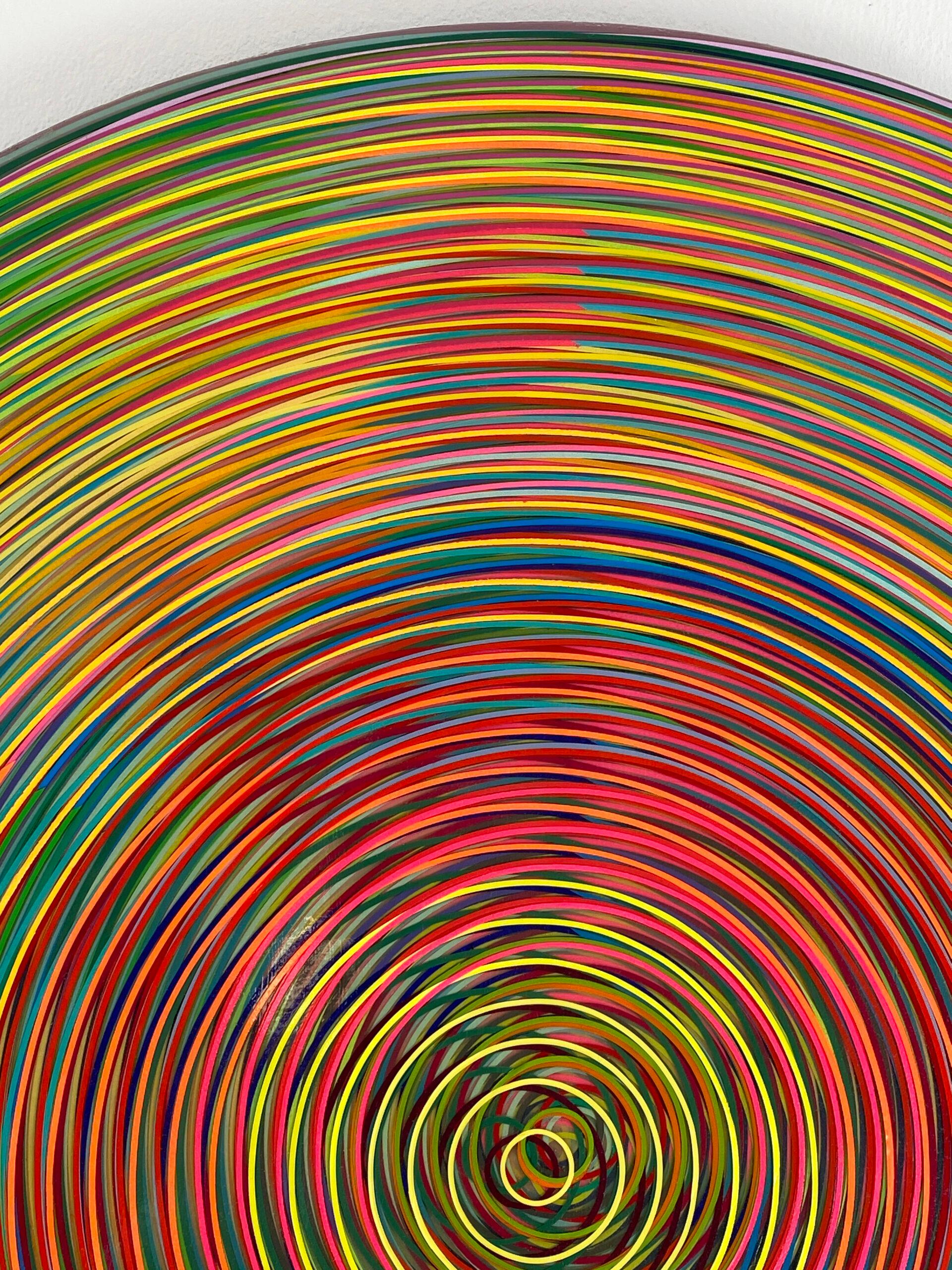 Restrained Supersaturation No.19 by Ahn Hyun-Ju - Abstract painting, circle For Sale 6