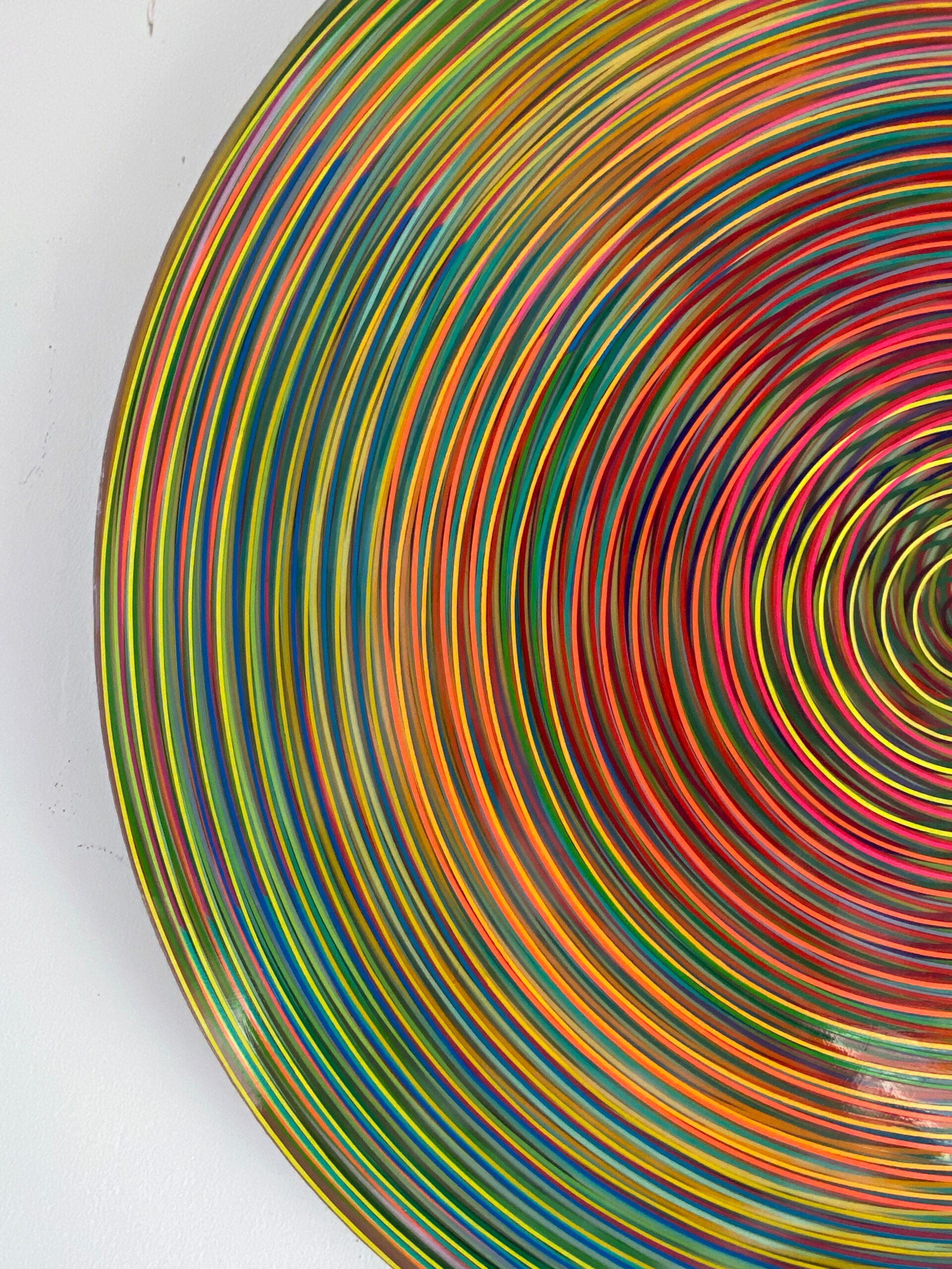 Restrained Supersaturation No.19 by Ahn Hyun-Ju - Abstract painting, circle For Sale 7