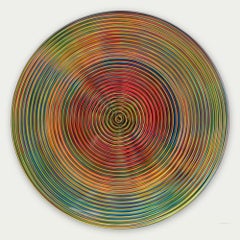 Restrained Supersaturation No.19 by Ahn Hyun-Ju - Abstract painting, circle