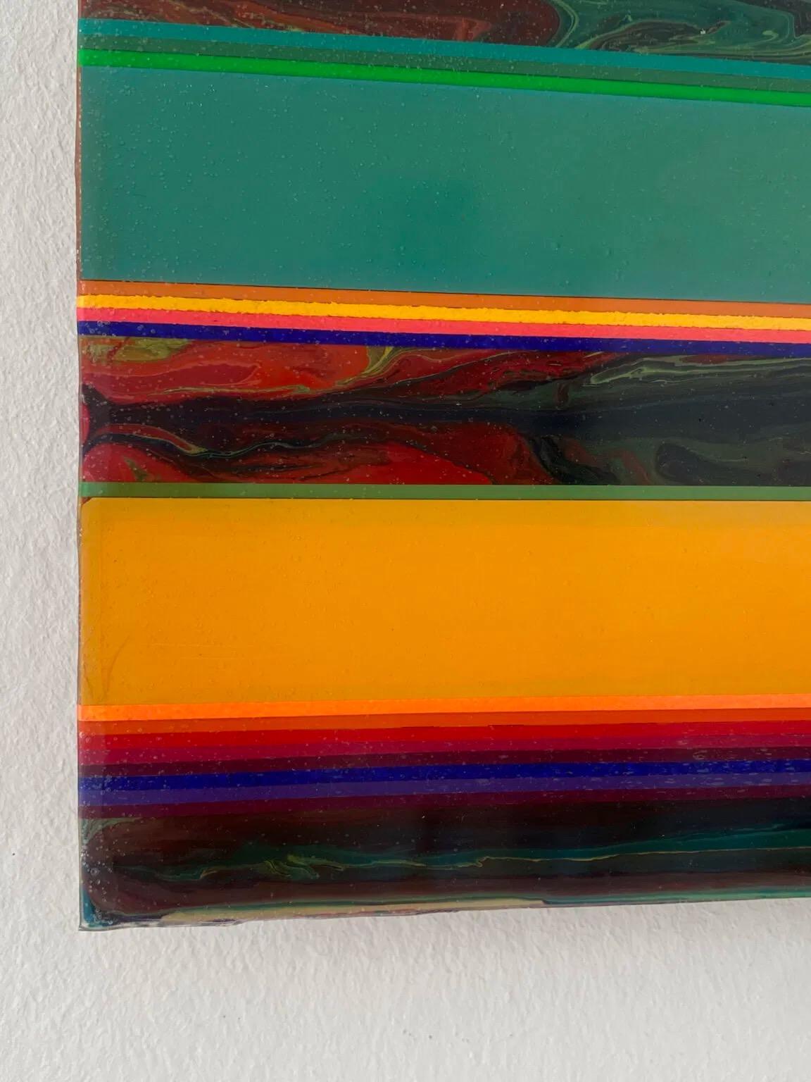 S102204 by Ahn Hyun-Ju - Cuadro abstracto, minimalismo, colores vivos, rayas en venta 2