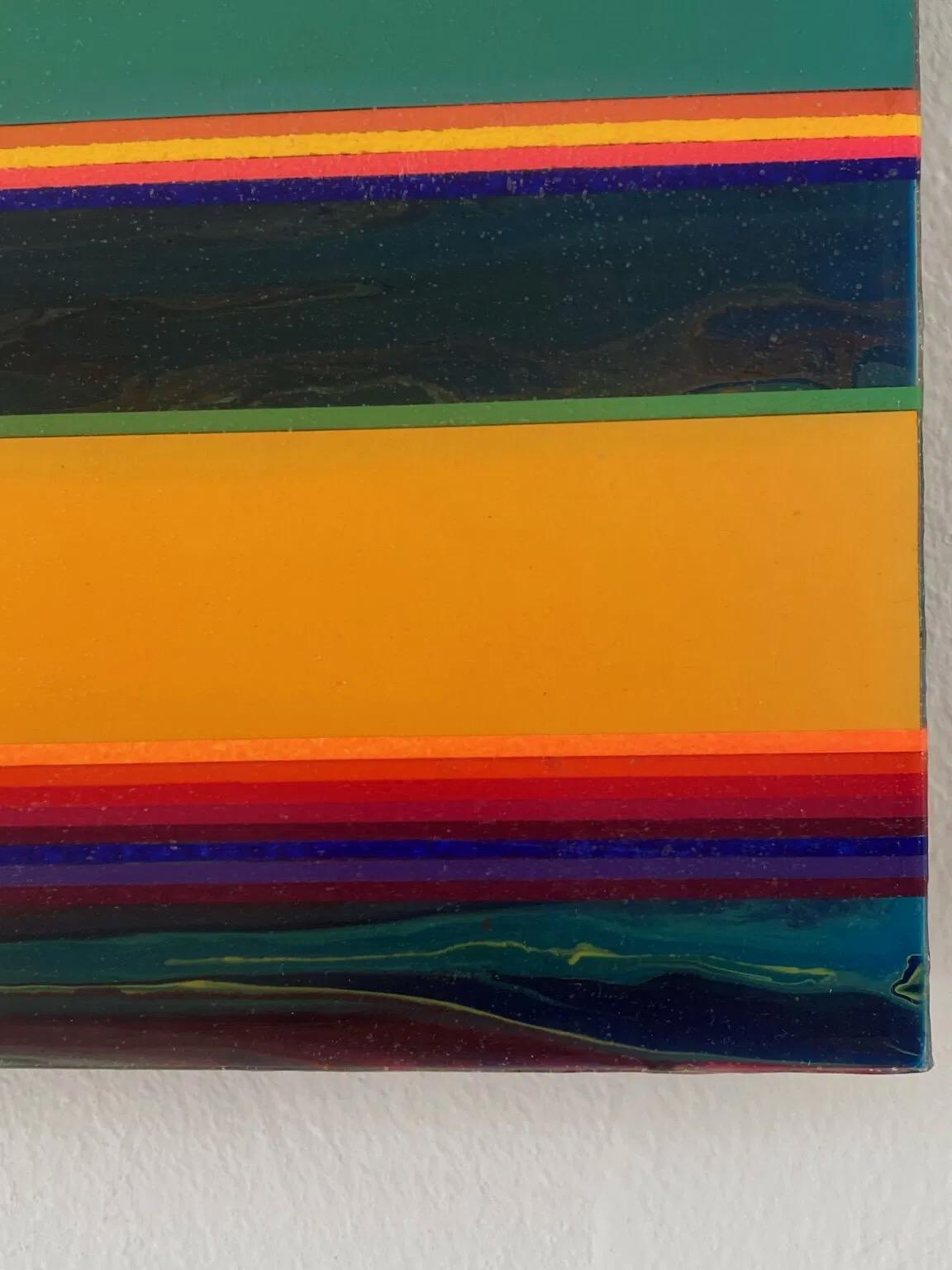 S102204 by Ahn Hyun-Ju - Cuadro abstracto, minimalismo, colores vivos, rayas en venta 3