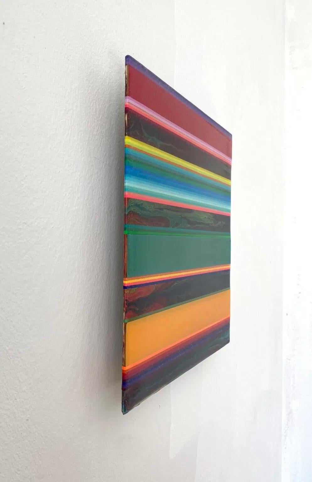 S102204 by Ahn Hyun-Ju - Cuadro abstracto, minimalismo, colores vivos, rayas en venta 5