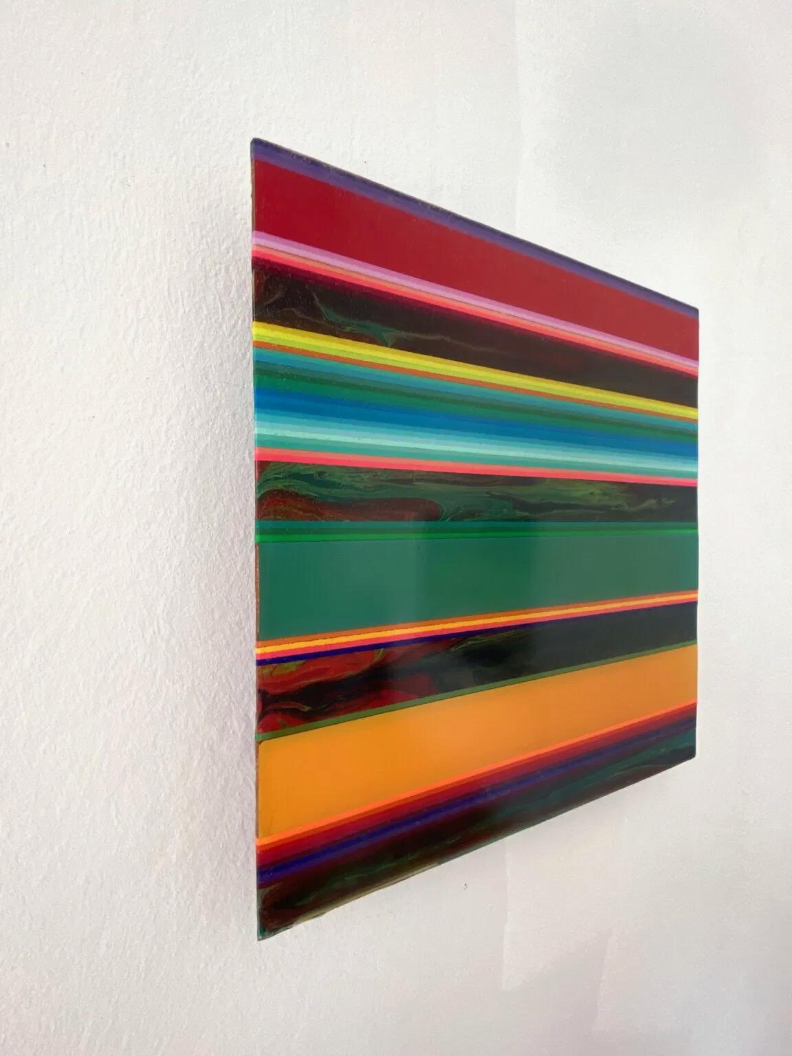 S102204 by Ahn Hyun-Ju - Cuadro abstracto, minimalismo, colores vivos, rayas en venta 6