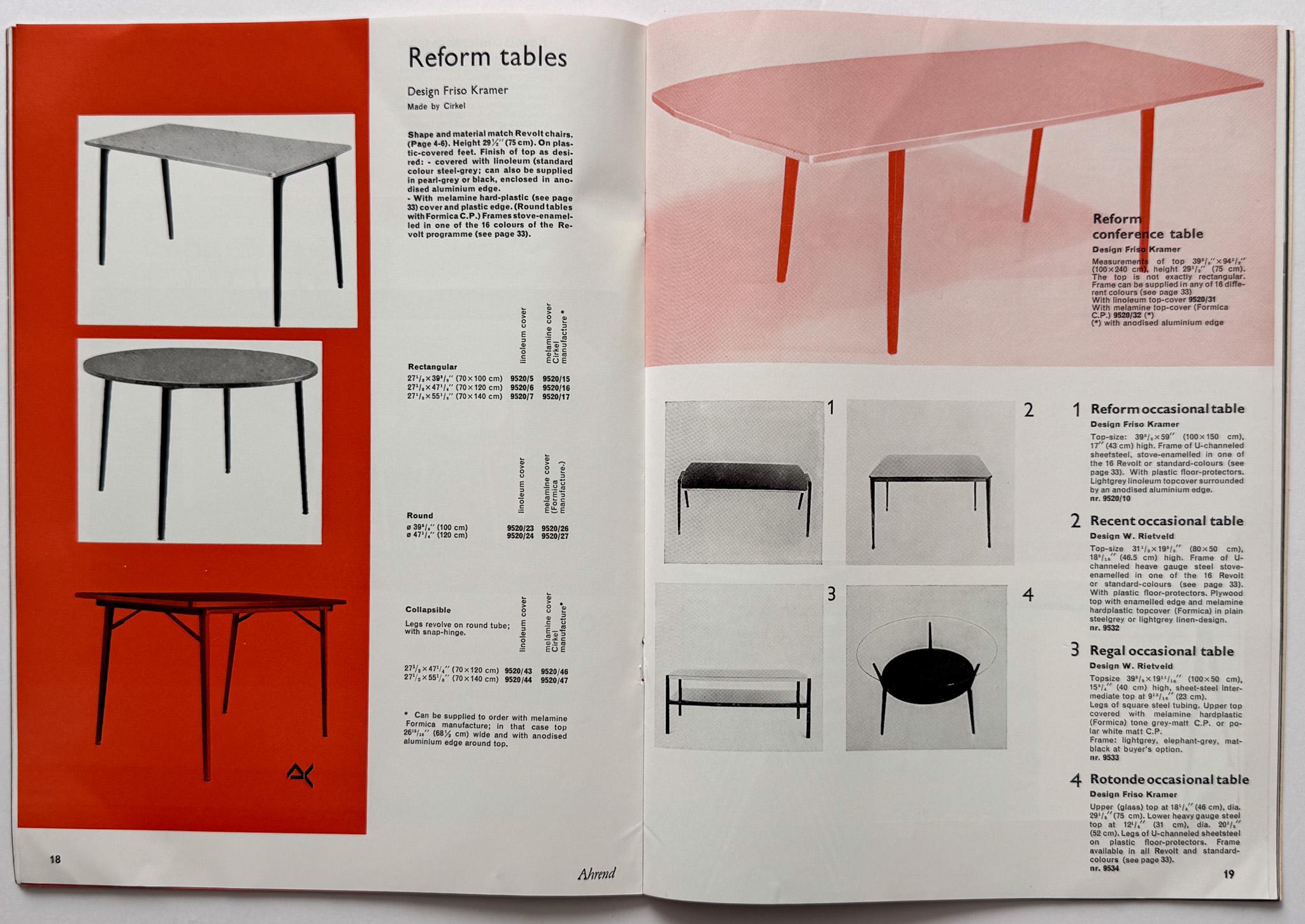 Ahrend Möbelkatalog, 1961 (Friso Kramer, Wim Rietveld) im Angebot 3