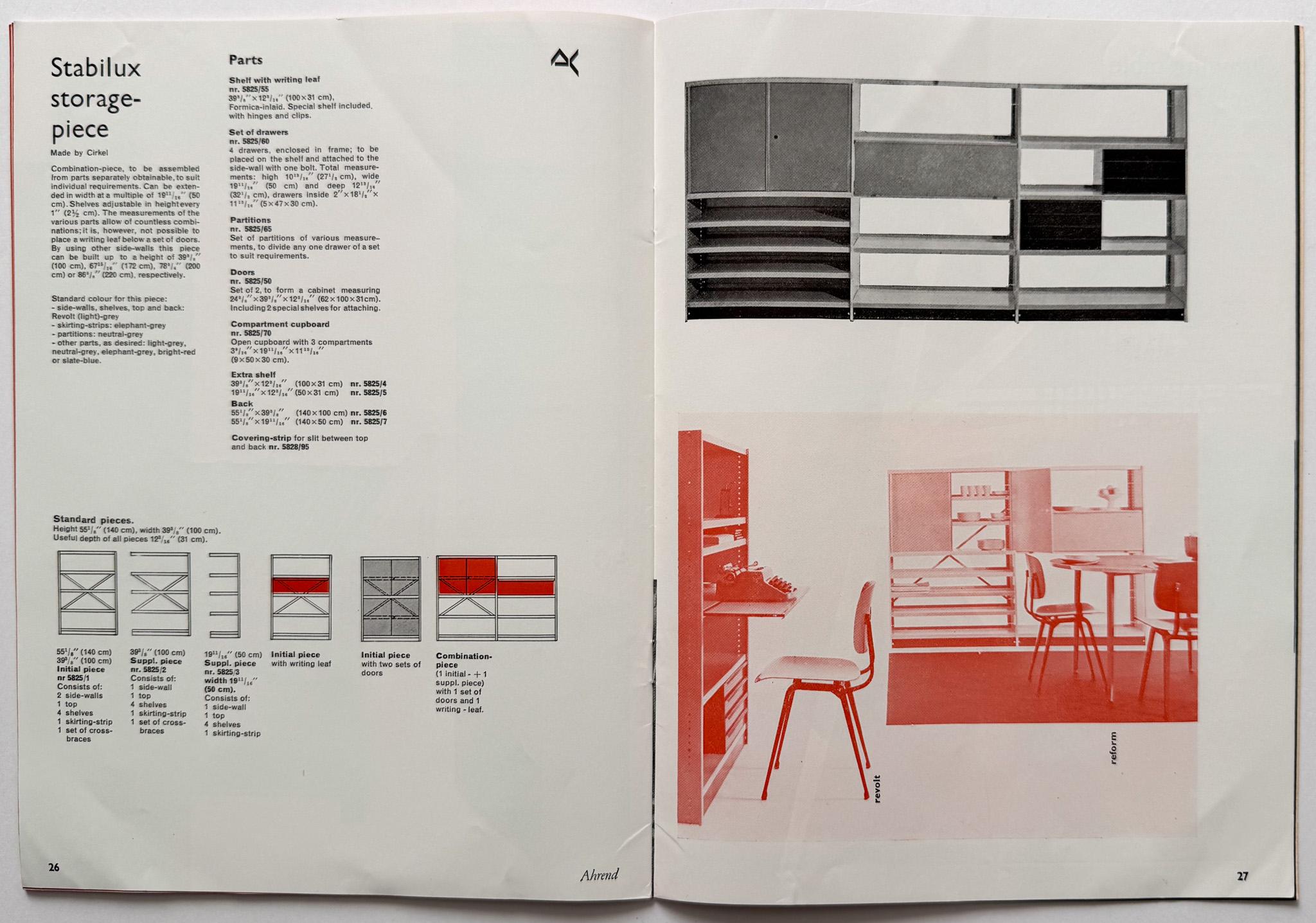Ahrend Möbelkatalog, 1961 (Friso Kramer, Wim Rietveld) (Papier) im Angebot
